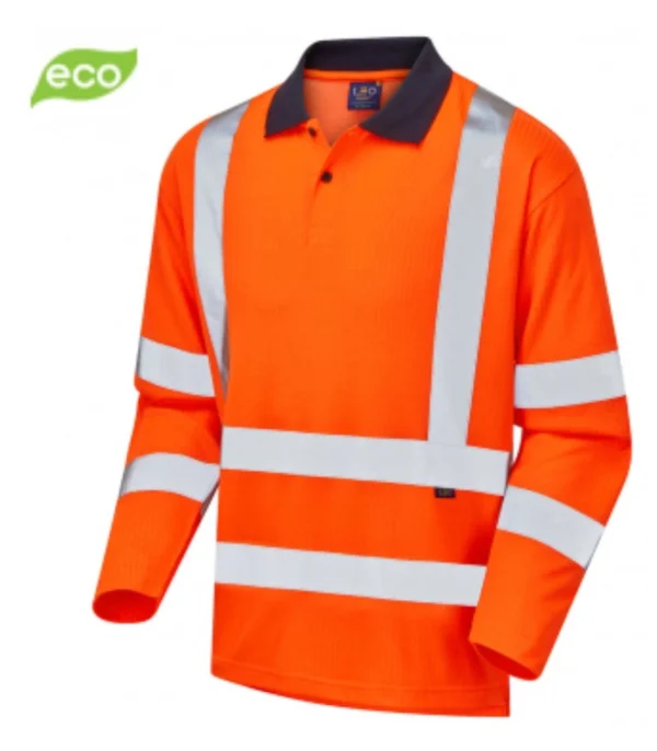 Leo Swimbridge ISO 20471 Class 3 Comfort EcoViz®PB Sleeved Polo